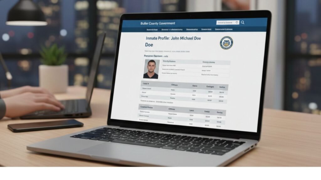 Butler County PA inmate profile with booking and charges details