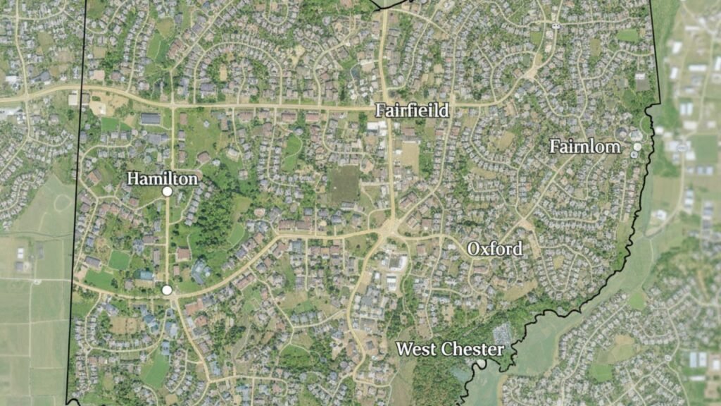 Butler County Ohio residential neighborhoods property values map