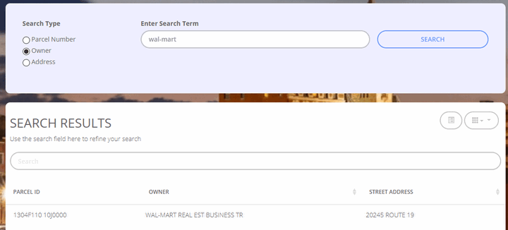 Butler County Auditor Property Search by Owner online interface