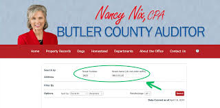 User searching Butler County property records online
